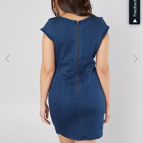 Free People Lia Denim Mini Dress - Picture 3 of 9